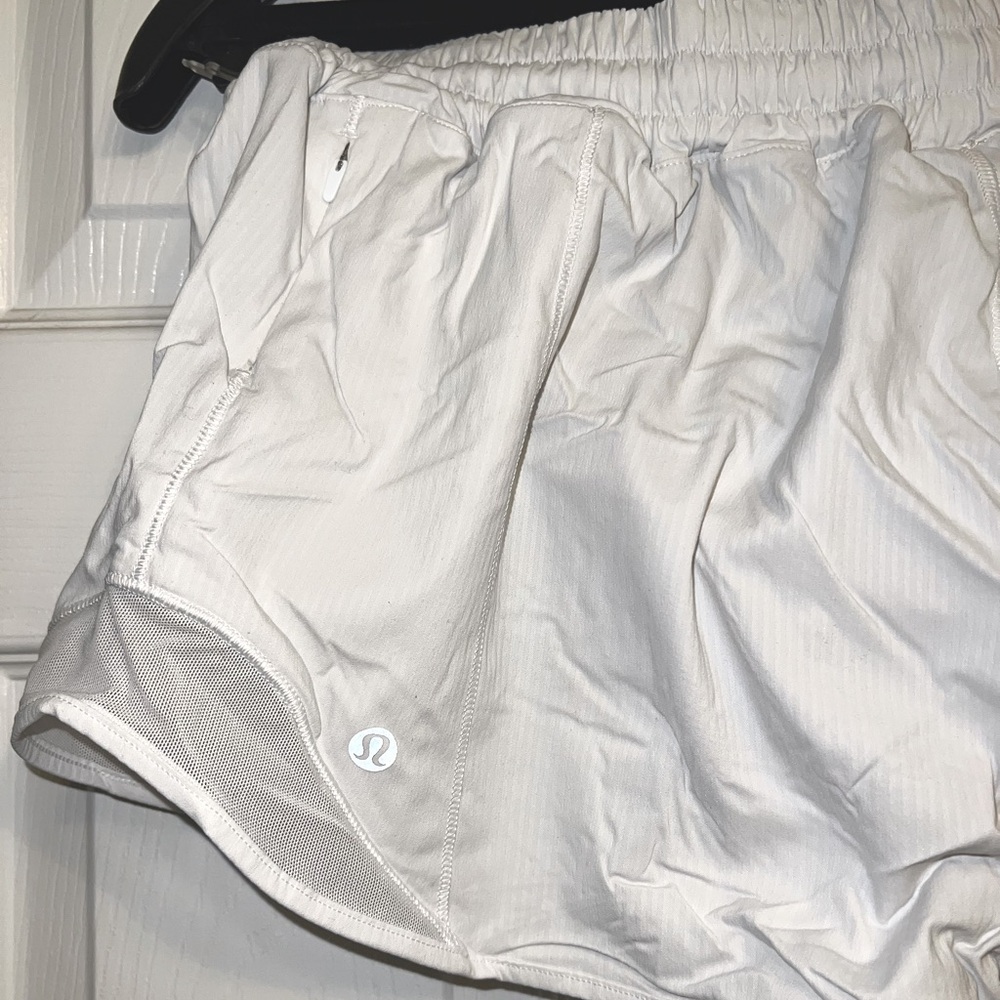 Lululemon White running shorts